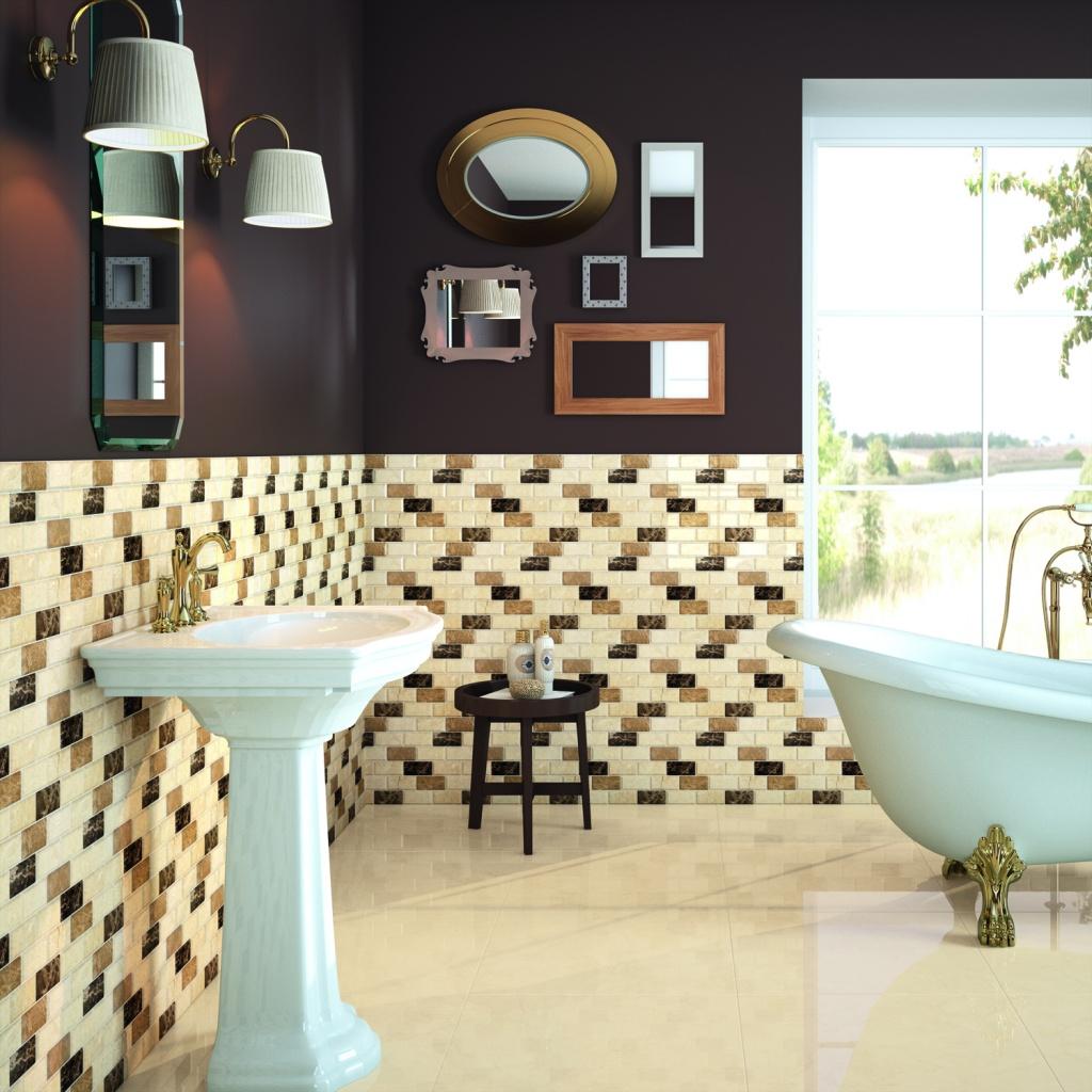 Мозаика Испании для декора ванной комнаты