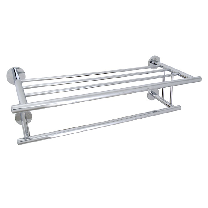 Hotels Держатель полотенец 60 см с полкой хром