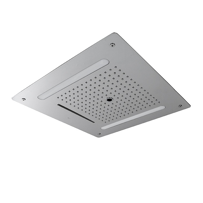 Lounge Верхний душ 60x60 см встраиваемый в потолок с функцией струи, дождя, каскада и хромотерапии с пультом управления хром