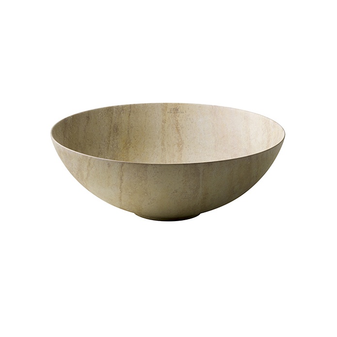 Slender Раковина 40х40х14 см на столешницу без перелива Travertino Marble