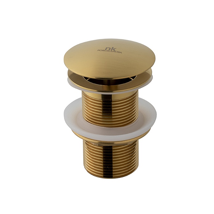 Донный клапан без перелива золото брашированное