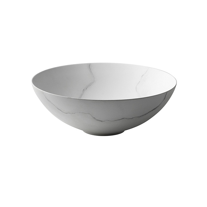 Slender Раковина 40х40х14 см на столешницу без перелива Carrara Marble