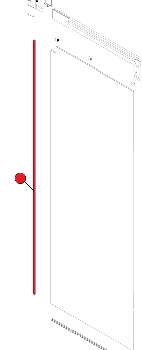 Silke Профиль пристенный для стекла