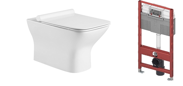 ZDC Комплект (унитаз 100008419 +инсталляция+крепеж) белый