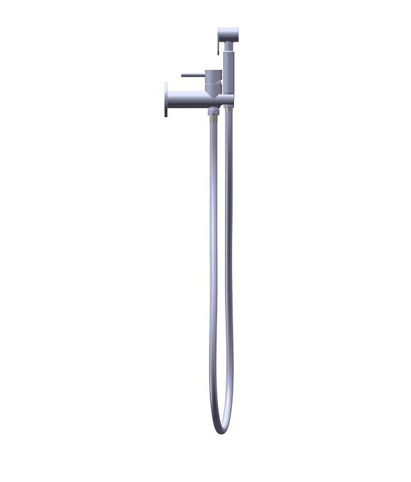 Hygienic showers Комплект гигиенического душа 1 функция со смесителем  круглый шланг 120 см сталь брашированная