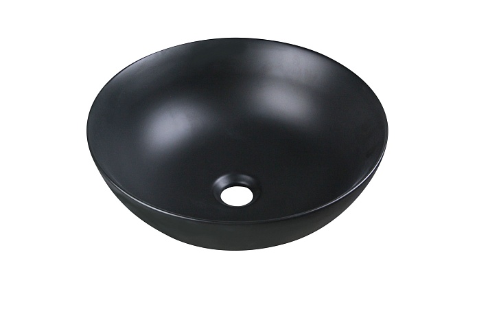ZDC Раковина 40х40х15 см на столешницу черный матовый