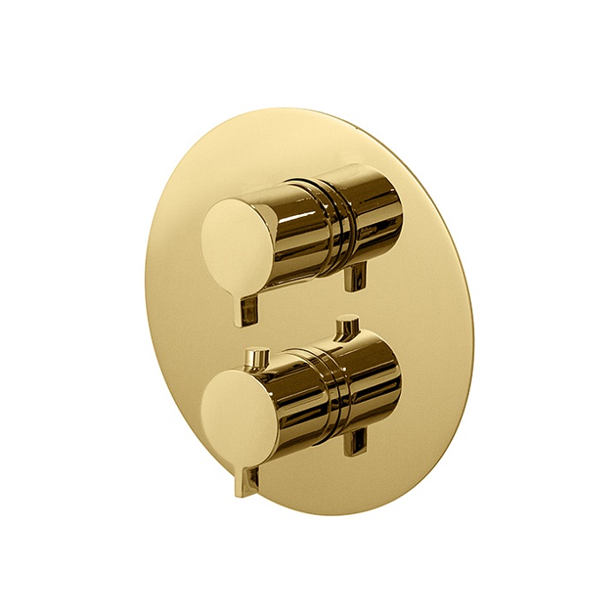 Lignage Наружная часть термостатического смесителя золото