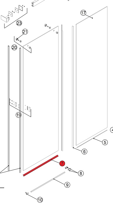 Yove Уплотнитель для двери нижний 