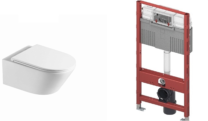 ZDC Комплект (унитаз 100008433 +инсталляция+крепеж) белый матовый