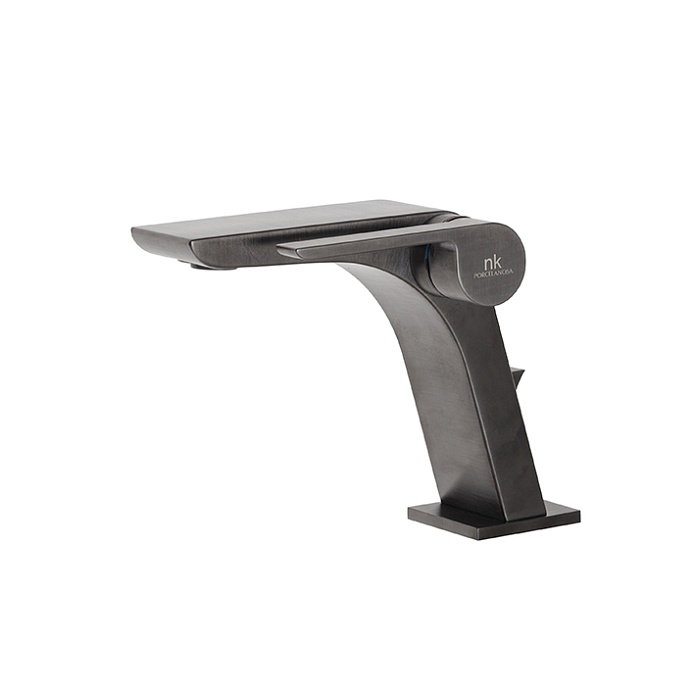 Oxo Смеситель для раковины однорычажный с донным клапаном титан брашированный