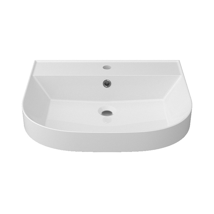 One Раковина 61x50x17 см крион подвесная белая глянцевая