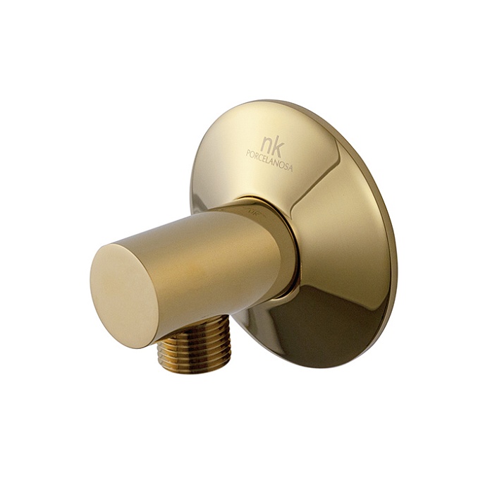 Lignage Подвод воды для гибкого шланга настенный золото