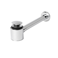 Комплект (сифон уменьшенной высоты для раковины + донный клапан типа "clicker" с переливом) хром