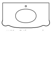 Poison Столешница 116х2x61 см на 1 отверстие M.Blanco Ibiza