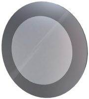 Lounge Зеркало 80х80 см с рамой из темного стекла круглое черное