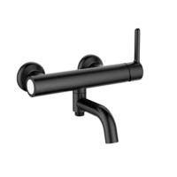 Moonlight Смеситель для ванны и душа однорычажный поворотный излив 12 см черный матовый