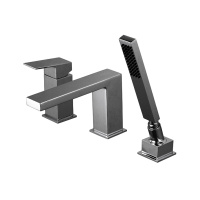 Square Наружная часть смесителя на борт ванны титан брашированный