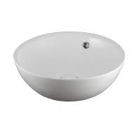 Slender Раковина 42x42x15,5 см на столешницу с переливом белый матовый