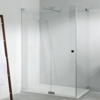 Attica 9C Especial Шторка для душа 120x200 см профиль Negro Mate левая