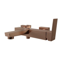 Square Смеситель для ванны и душа наружный однорычажный медь брашированная