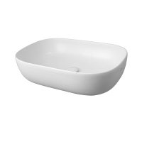 Liem Раковина 56х39х14 см на столешницу белый матовый