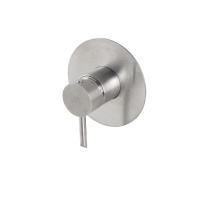 Round Inox Наружная часть встроенного смесителя для душа полированная нержавеющая сталь