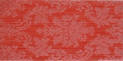 25x50 Decorado Line Damasco Rojo