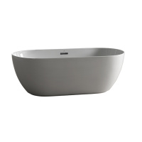 Lounge Oval Ванна 170х80 см акриловая белая глянцевая Finish Studio Metal медь брашированная