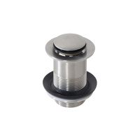 Донный клапан (кнопка-клик) без перелива полированная сталь