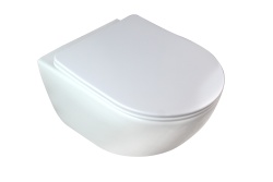 ZDC Унитаз подвесной безободковый с крышкой система слива Tornado белый
