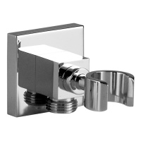 Держатель для ручного душа c подводом воды настенный хром