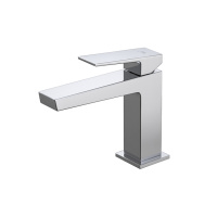 Square Смеситель для раковины с донным клапаном хром