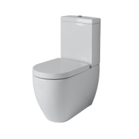 Arquitect Унитаз напольный безободковый направляемый выход с креплениями белый