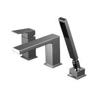 Square Наружная часть смесителя на борт ванны титан