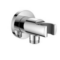 Подвод воды настенный с держателем ручного душа латунный хром