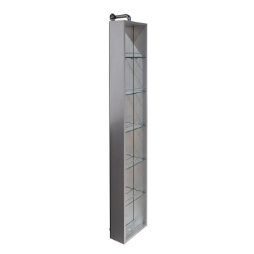 Smart Cabinets Шкаф 170x30x14,5 см подвесной с полками зеркальный вращающийся хром