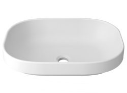 Unique B812 Раковина 52x38х11,5 см Krion 1100 SE полувстроенная белая