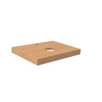 Project Wood Столешница 60 см с отделкой из шпона, с вырезом под раковину и отверстием под смеситель, с креплениями дуб