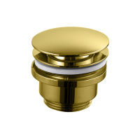 Донный клапан универсальный (clicker) золото матовое