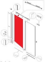 S+Line Неподвижный сегмент для левой шторки 100168415 (120см)