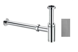 Сифон бутылочный круглый латунный сталь брашированная