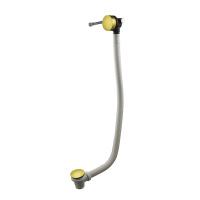 Tono Слив-перелив для ванны тип "clicker" с наливом 120 см золото брашированное