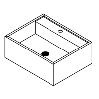 Icon Раковина 120х22,8х47,7 см мрамор Marmol Blanco Carrara c 1-м отверстием под смеситель