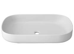 Unique B814 Раковина 70х40х13 см Krion  1100 ON TOP на столешницу белая