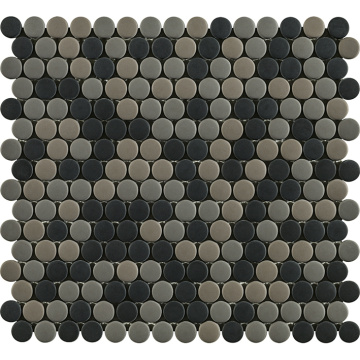 Glaze Dots Greys-Black Matt 31,5x29x0,6