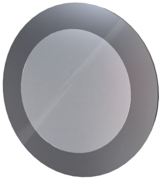 Lounge Зеркало с рамой из темного стекла круглое чёрное