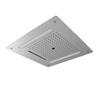 Lounge Верхний душ 60x60 см встраиваемый в потолок с функцией струи, дождя, каскада и хромотерапии с пультом управления хром