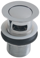 Донный клапан (кнопка-клик) с переливом хром