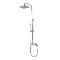 Icon Square Душевая панель 137,6х25,3х52,6 см с однорычажным смесителем хром