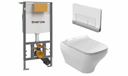 Forma Комплект (унитаз подвесной+сиденье для унитаза+инсталляция+кнопка смыва)